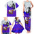 Viking Christmas Family Matching Tank Maxi Dress and Hawaiian Shirt with Santa in Longship Dragon Head Helmet Runes Blue Red Knit Pattern Design - Wonder Print Shop