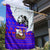 Viking Christmas Garden Flag with Santa in Longship Dragon Head Helmet Runes Blue Red Knit Pattern Design - Wonder Print Shop