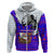 Viking Christmas Hoodie with Santa in Longship Dragon Head Helmet Runes Blue Red Knit Pattern Design - Wonder Print Shop