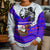 Viking Christmas Kid Ugly Christmas Sweater with Santa in Longship Dragon Head Helmet Runes Blue Red Knit Pattern Design - Wonder Print Shop