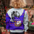 Viking Christmas Kid Ugly Christmas Sweater with Santa in Longship Dragon Head Helmet Runes Blue Red Knit Pattern Design - Wonder Print Shop