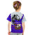 Viking Christmas Kid T Shirt with Santa in Longship Dragon Head Helmet Runes Blue Red Knit Pattern Design - Wonder Print Shop