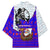 Viking Christmas Kimono with Santa in Longship Dragon Head Helmet Runes Blue Red Knit Pattern Design - Wonder Print Shop