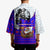 Viking Christmas Kimono with Santa in Longship Dragon Head Helmet Runes Blue Red Knit Pattern Design - Wonder Print Shop