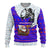 Viking Christmas Ugly Christmas Sweater with Santa in Longship Dragon Head Helmet Runes Blue Red Knit Pattern Design - Wonder Print Shop