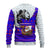 Viking Christmas Ugly Christmas Sweater with Santa in Longship Dragon Head Helmet Runes Blue Red Knit Pattern Design - Wonder Print Shop