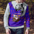 Viking Christmas Ugly Christmas Sweater with Santa in Longship Dragon Head Helmet Runes Blue Red Knit Pattern Design - Wonder Print Shop