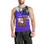 Viking Christmas Men Tank Top with Santa in Longship Dragon Head Helmet Runes Blue Red Knit Pattern Design - Wonder Print Shop