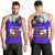 Viking Christmas Men Tank Top with Santa in Longship Dragon Head Helmet Runes Blue Red Knit Pattern Design - Wonder Print Shop