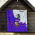 Viking Christmas Quilt with Santa in Longship Dragon Head Helmet Runes Blue Red Knit Pattern Design - Wonder Print Shop