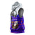 Viking Christmas Sleeveless Hoodie with Santa in Longship Dragon Head Helmet Runes Blue Red Knit Pattern Design - Wonder Print Shop
