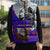 Viking Christmas Sleeveless Puffer Jacket with Santa in Longship Dragon Head Helmet Runes Blue Red Knit Pattern Design - Wonder Print Shop