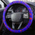 Viking Christmas Steering Wheel Cover with Santa in Longship Dragon Head Helmet Runes Blue Red Knit Pattern Design - Wonder Print Shop