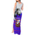 Viking Christmas Tank Maxi Dress with Santa in Longship Dragon Head Helmet Runes Blue Red Knit Pattern Design - Wonder Print Shop