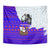Viking Christmas Tapestry with Santa in Longship Dragon Head Helmet Runes Blue Red Knit Pattern Design - Wonder Print Shop