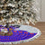 Viking Christmas Tree Skirt with Santa in Longship Dragon Head Helmet Runes Blue Red Knit Pattern Design - Wonder Print Shop