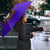 Viking Christmas Umbrella with Santa in Longship Dragon Head Helmet Runes Blue Red Knit Pattern Design - Wonder Print Shop