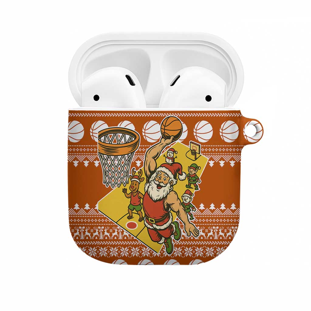 Basketball Santa Claus Christmas AirPods Case Xmas Holiday Patterns - Wonder Print Shop