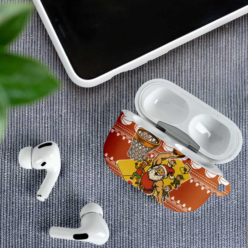 Basketball Santa Claus Christmas AirPods Case Xmas Holiday Patterns - Wonder Print Shop
