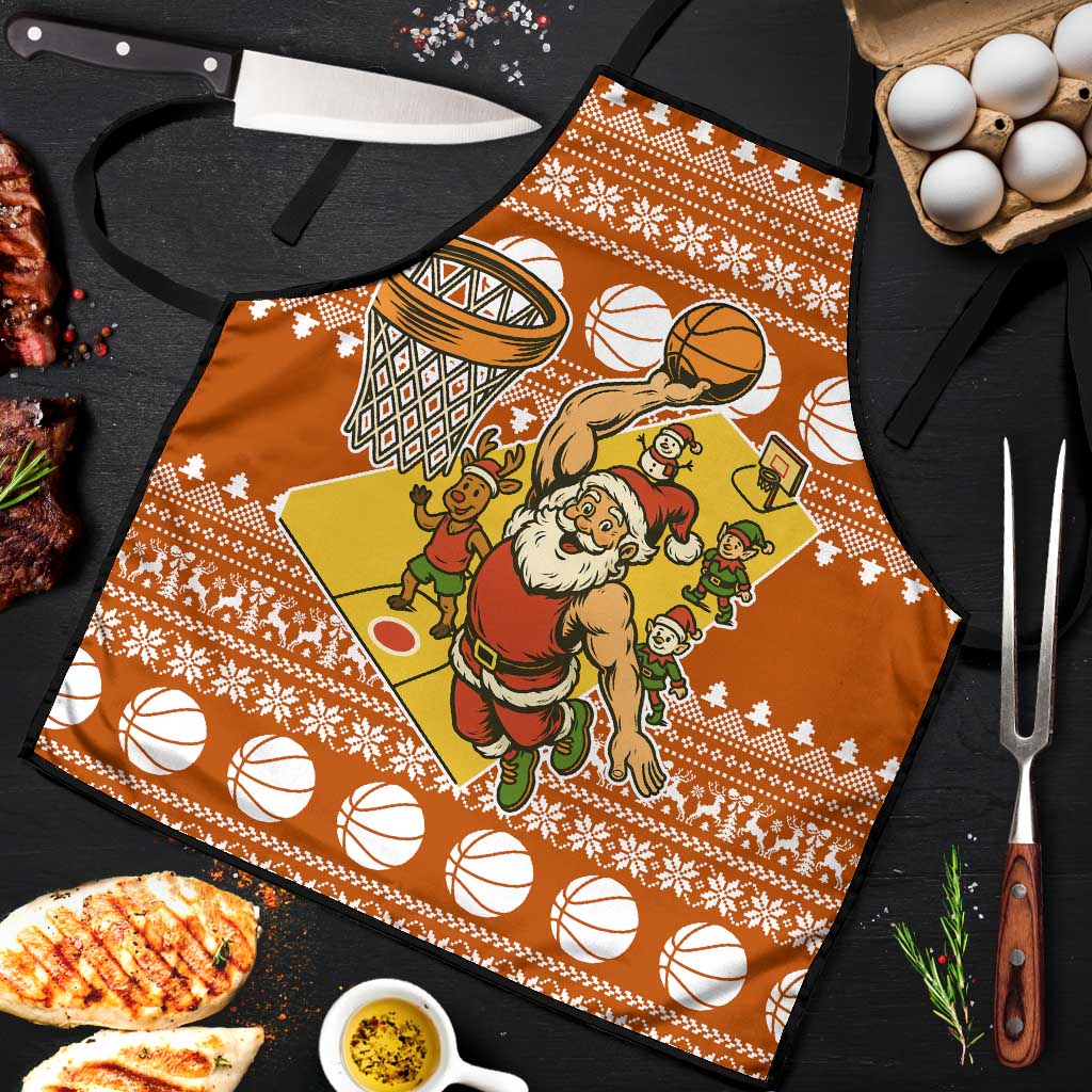 Basketball Santa Claus Christmas Apron Xmas Holiday Patterns - Wonder Print Shop