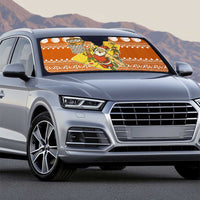 Basketball Santa Claus Christmas Auto Sun Shade Xmas Holiday Patterns - Wonder Print Shop