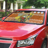 Basketball Santa Claus Christmas Auto Sun Shade Xmas Holiday Patterns - Wonder Print Shop