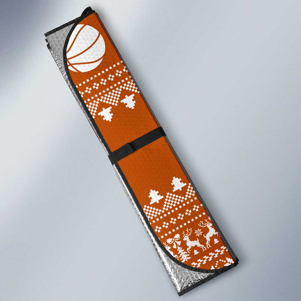 Basketball Santa Claus Christmas Auto Sun Shade Xmas Holiday Patterns - Wonder Print Shop
