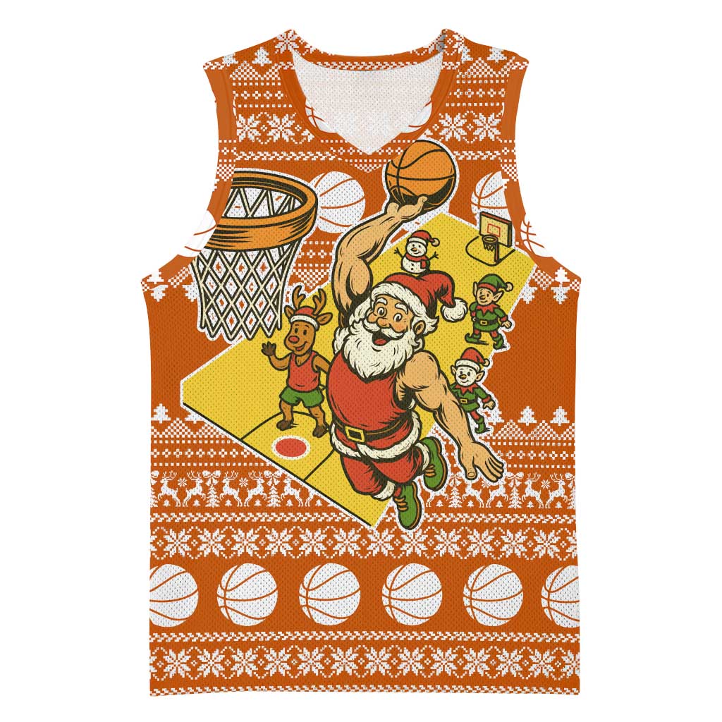 Basketball Santa Claus Christmas Basketball Jersey Xmas Holiday Patterns - Wonder Print Shop