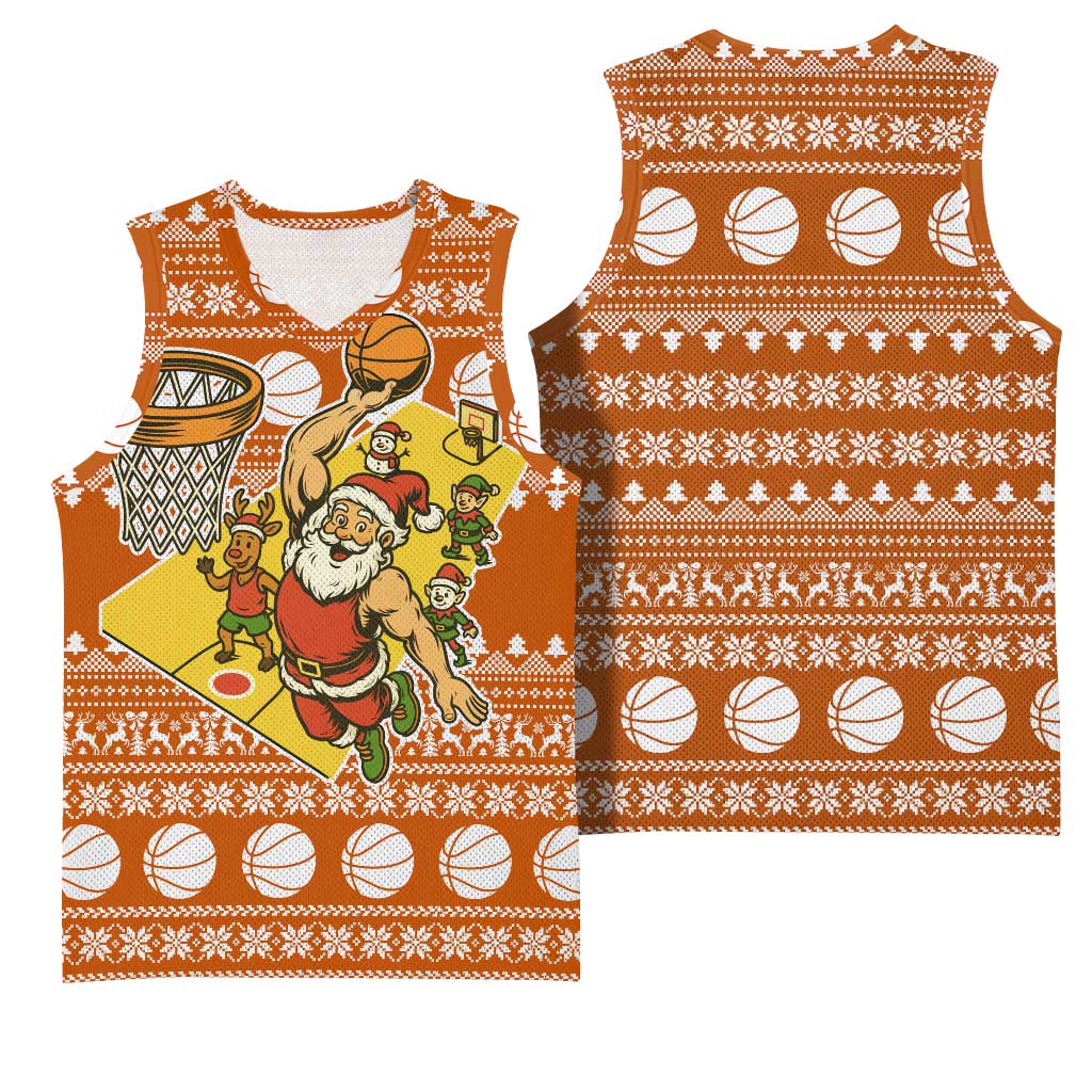 Basketball Santa Claus Christmas Basketball Jersey Xmas Holiday Patterns - Wonder Print Shop