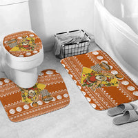 Basketball Santa Claus Christmas Bathroom Set Xmas Holiday Patterns - Wonder Print Shop