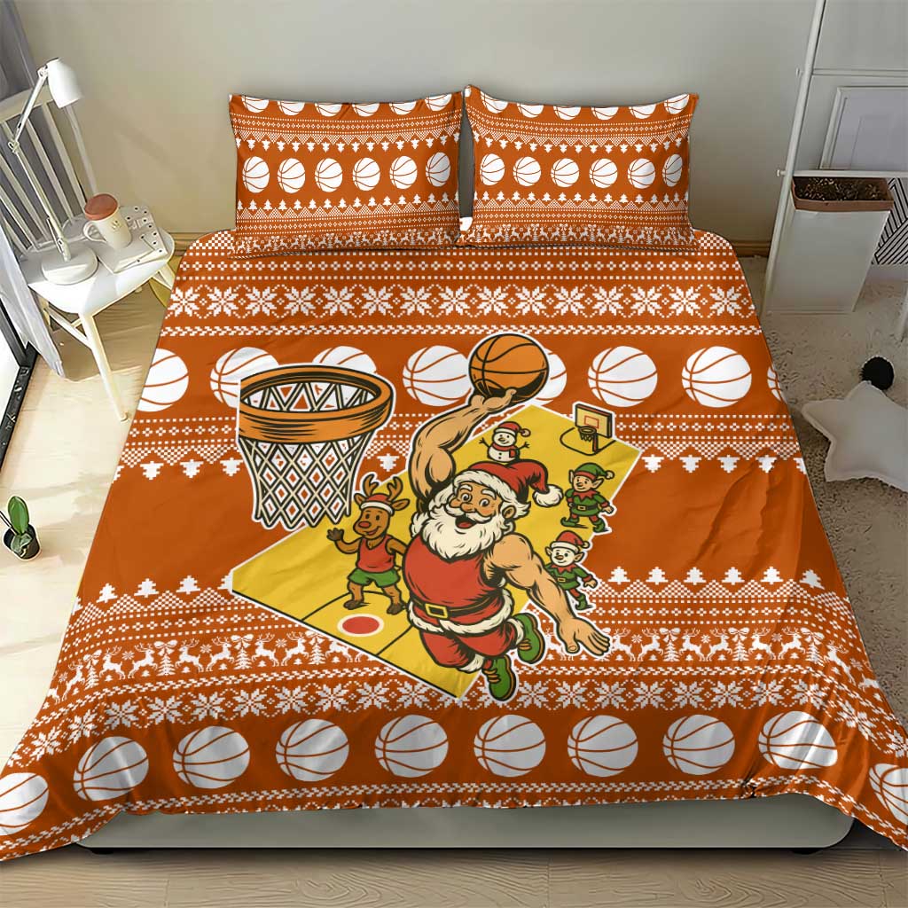 Basketball Santa Claus Christmas Bedding Set Xmas Holiday Patterns - Wonder Print Shop