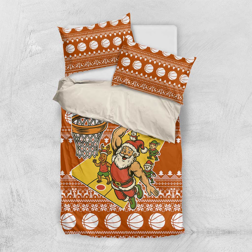 Basketball Santa Claus Christmas Bedding Set Xmas Holiday Patterns - Wonder Print Shop