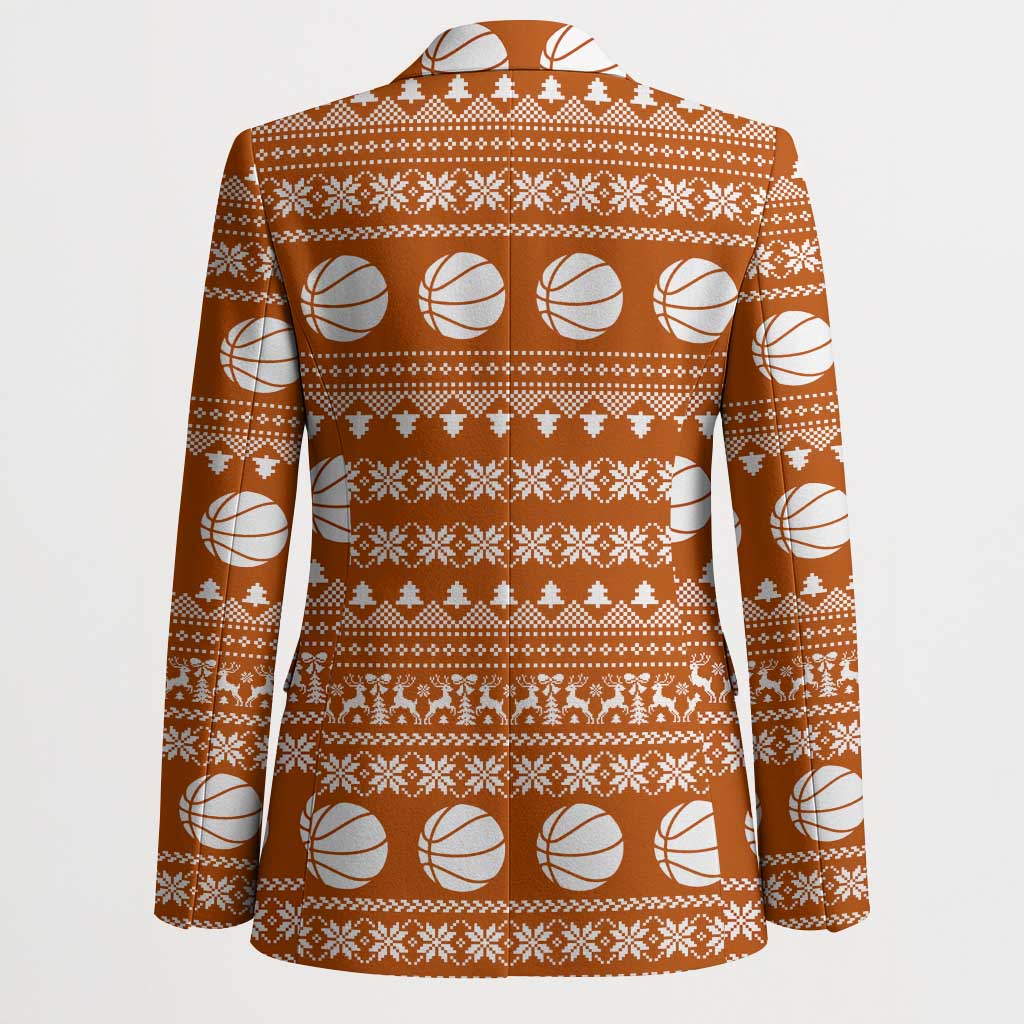 Basketball Santa Claus Christmas Blazer Xmas Holiday Patterns - Wonder Print Shop