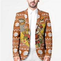 Basketball Santa Claus Christmas Blazer Xmas Holiday Patterns - Wonder Print Shop