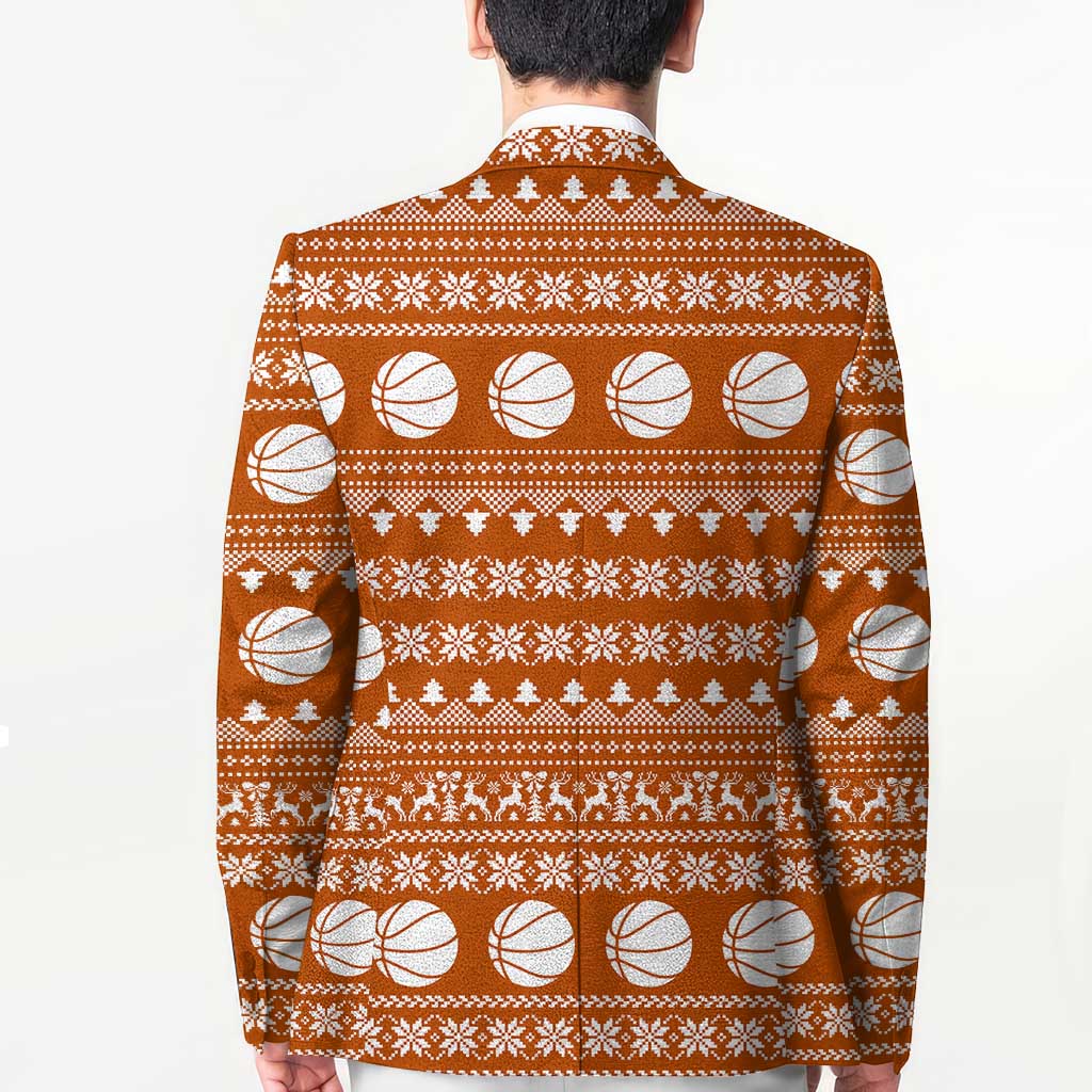 Basketball Santa Claus Christmas Blazer Xmas Holiday Patterns - Wonder Print Shop