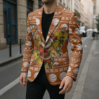 Basketball Santa Claus Christmas Blazer Xmas Holiday Patterns - Wonder Print Shop