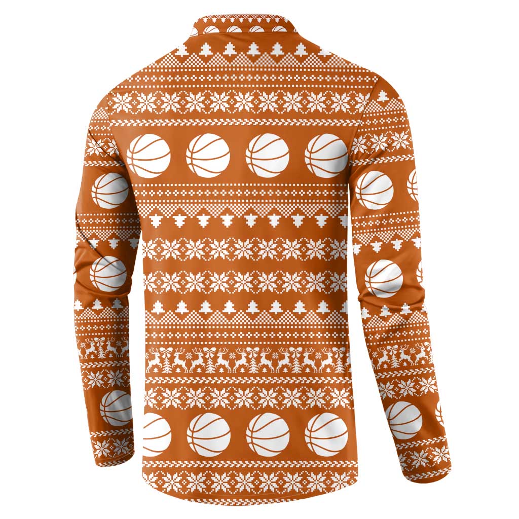 Basketball Santa Claus Christmas Button Sweatshirt Xmas Holiday Patterns - Wonder Print Shop