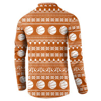 Basketball Santa Claus Christmas Button Sweatshirt Xmas Holiday Patterns - Wonder Print Shop