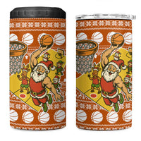 Basketball Santa Claus Christmas 4 in 1 Can Cooler Tumbler Xmas Holiday Patterns - Wonder Print Shop