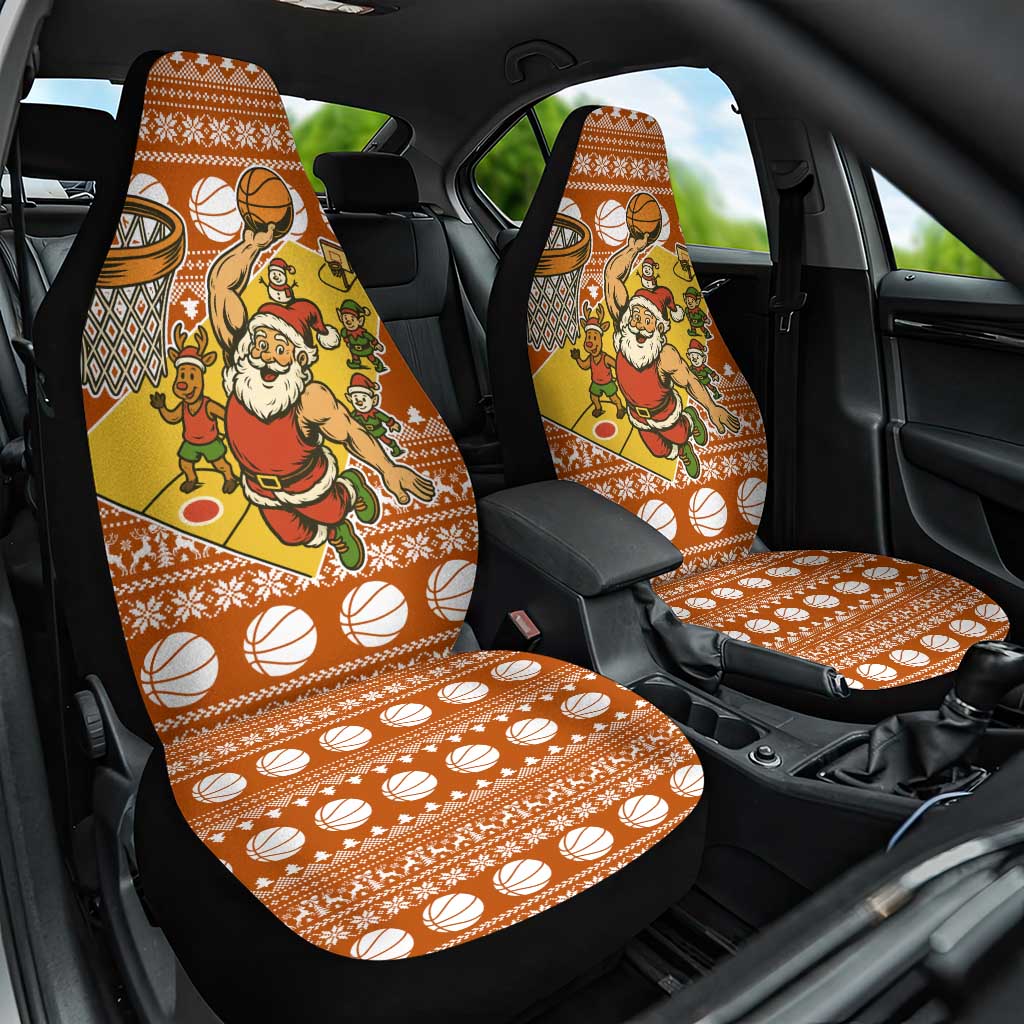 Basketball Santa Claus Christmas Car Seat Cover Xmas Holiday Patterns - Wonder Print Shop