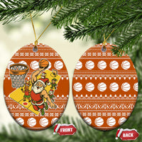 Basketball Santa Claus Christmas Ceramic Ornament Xmas Holiday Patterns - Wonder Print Shop