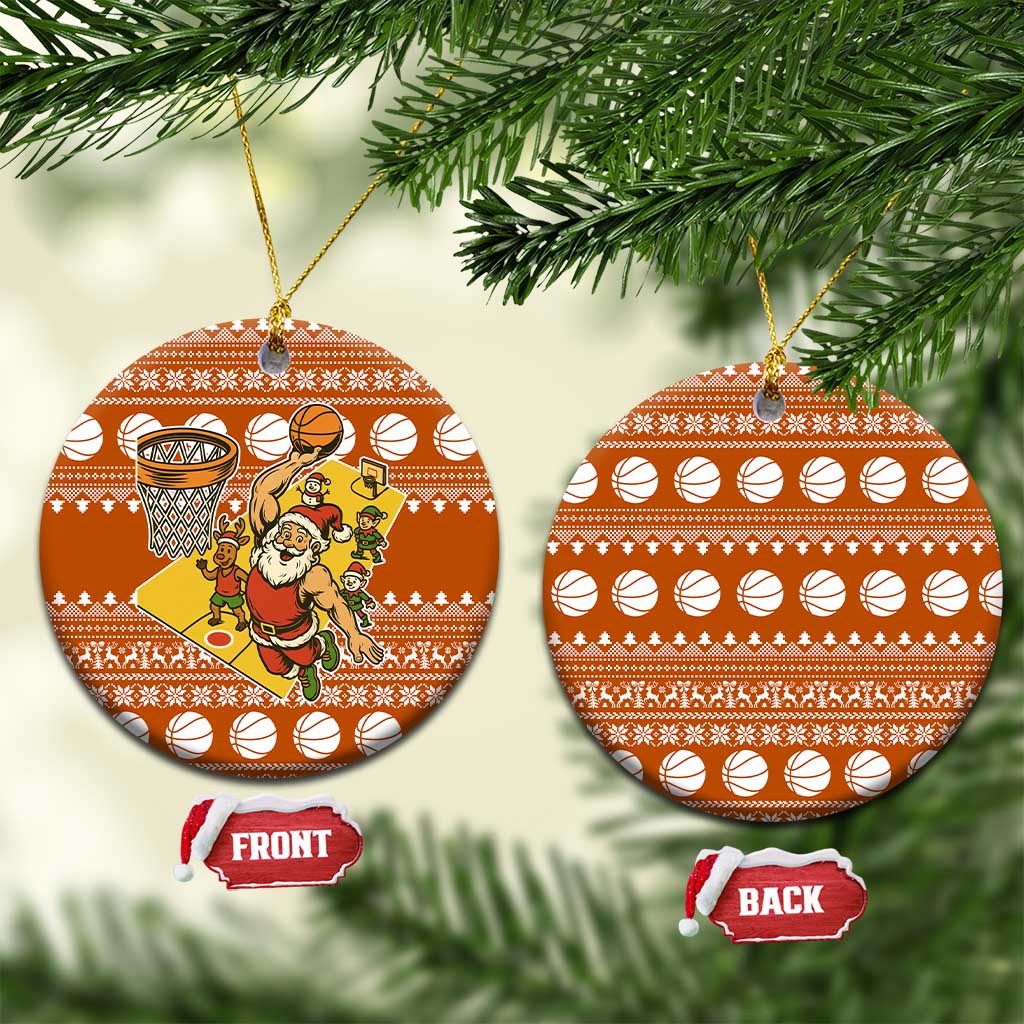 Basketball Santa Claus Christmas Ceramic Ornament Xmas Holiday Patterns - Wonder Print Shop