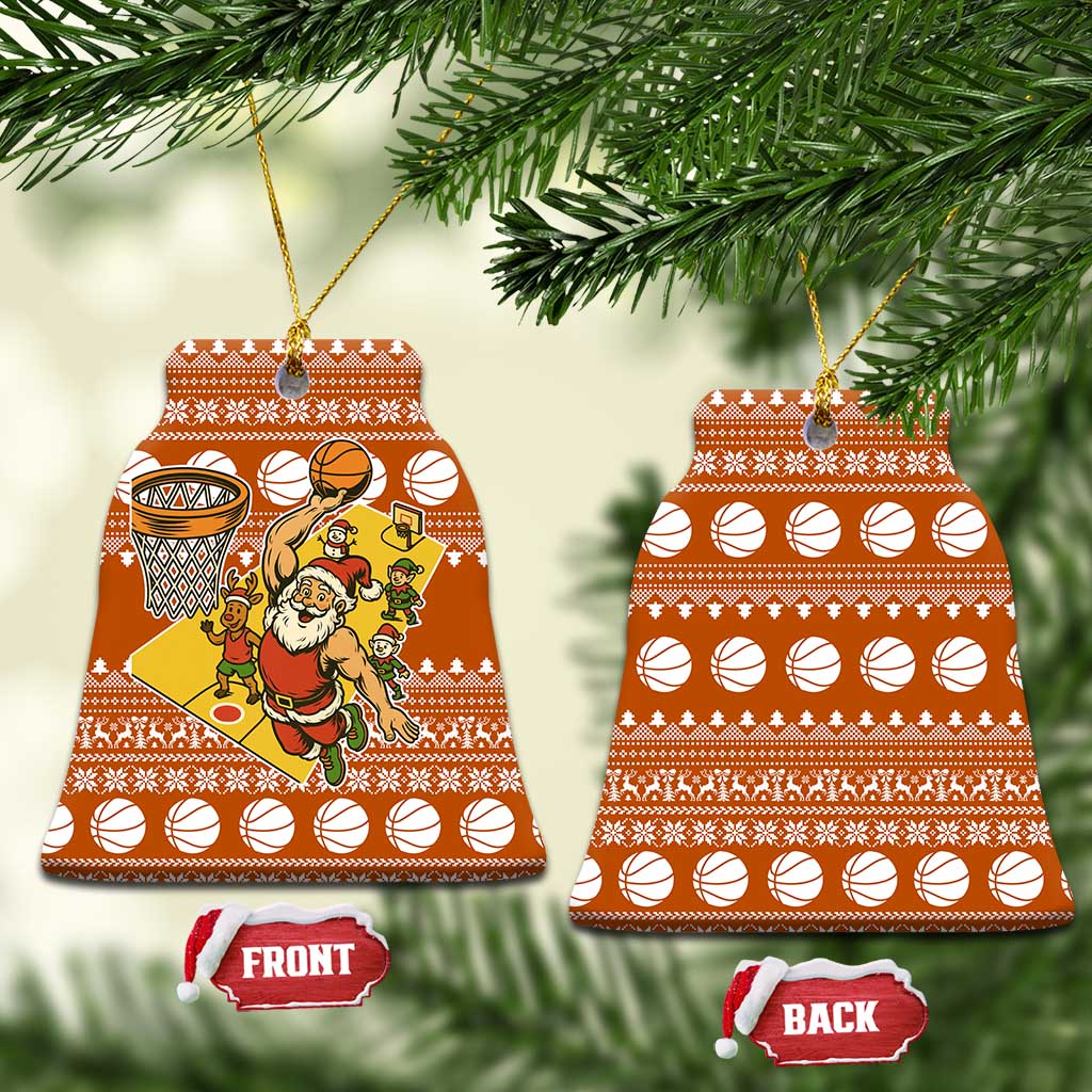 Basketball Santa Claus Christmas Ceramic Ornament Xmas Holiday Patterns - Wonder Print Shop