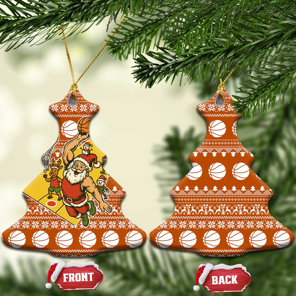 Basketball Santa Claus Christmas Ceramic Ornament Xmas Holiday Patterns - Wonder Print Shop