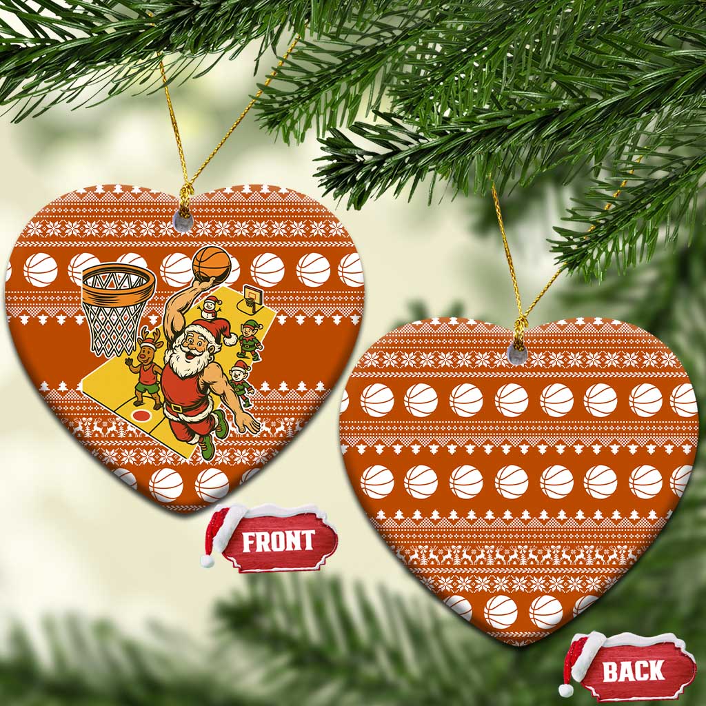 Basketball Santa Claus Christmas Ceramic Ornament Xmas Holiday Patterns - Wonder Print Shop