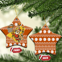 Basketball Santa Claus Christmas Ceramic Ornament Xmas Holiday Patterns - Wonder Print Shop