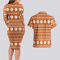 Basketball Santa Claus Christmas Couples Matching Long Sleeve Bodycon Dress and Hawaiian Shirt Xmas Holiday Patterns - Wonder Print Shop