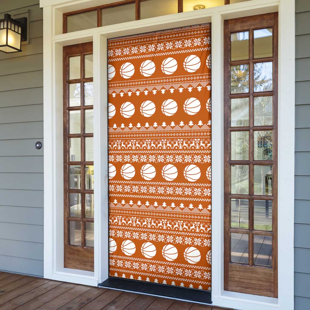 Basketball Santa Claus Christmas Door Cover Xmas Holiday Patterns - Wonder Print Shop