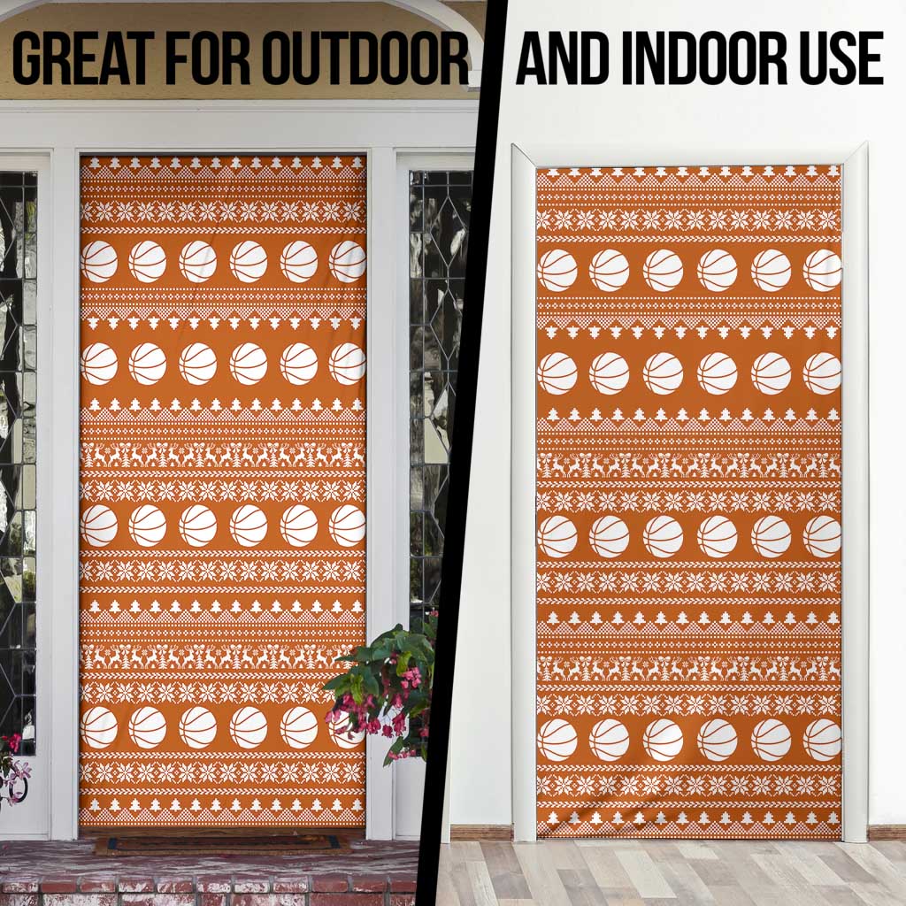 Basketball Santa Claus Christmas Door Cover Xmas Holiday Patterns - Wonder Print Shop