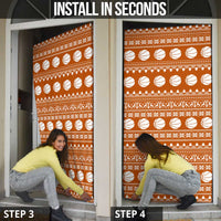 Basketball Santa Claus Christmas Door Cover Xmas Holiday Patterns - Wonder Print Shop